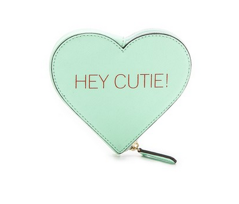 Rebecca Minkoff mint heart pouch