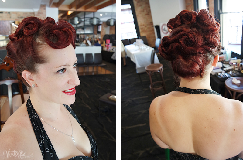 Vintage hair updo curls