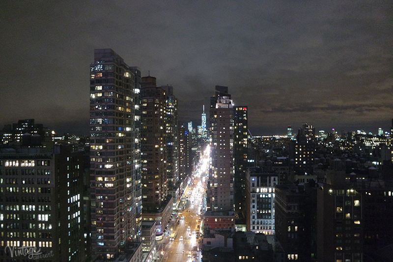 New York Street view at night from above