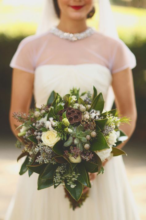 seed pod bridal bouquet