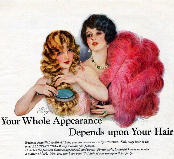 1920s hairstyle vintage ad