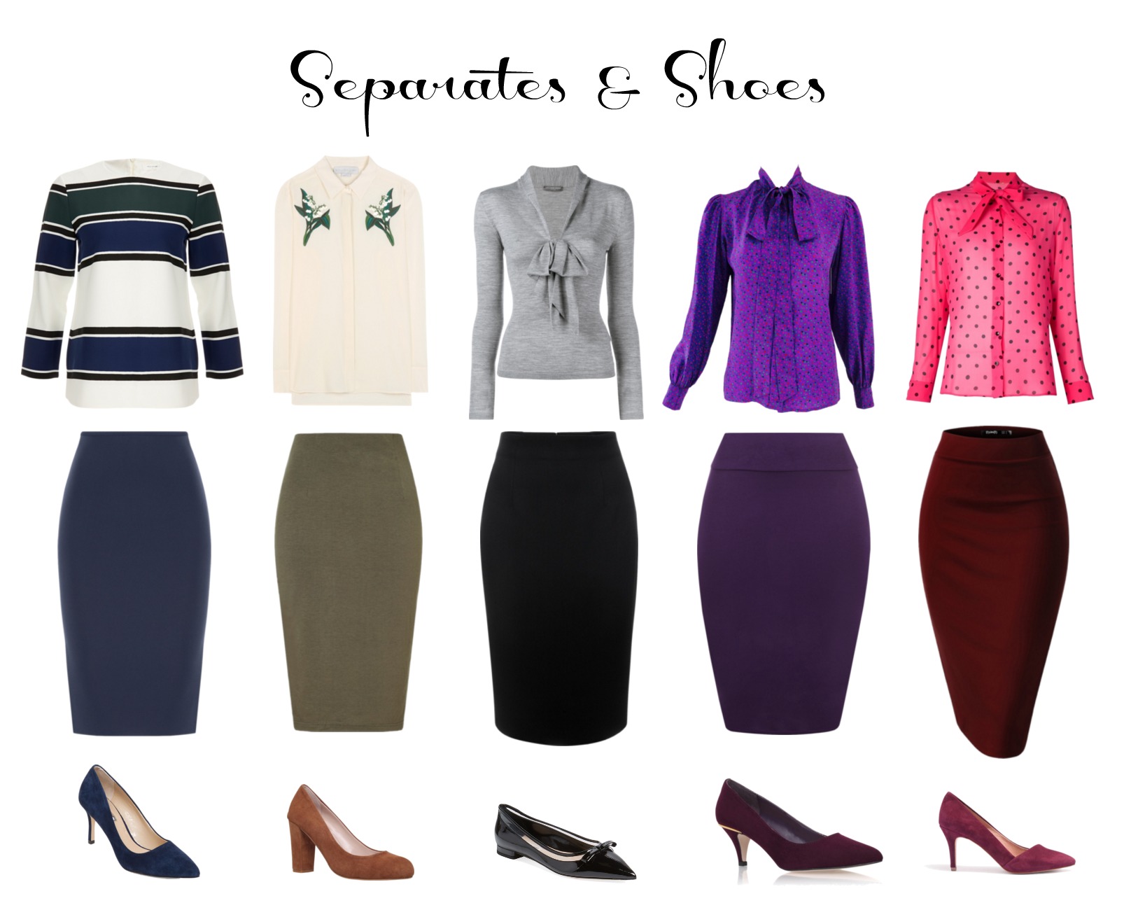 vintage style separates and shoes